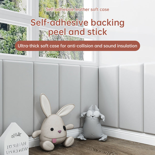 Kids' 3D Wall Stickers, Self - adhesive Soft Leather Bags, Anti - collision Wall & Bedhead Panels, 2 - 8 pcs