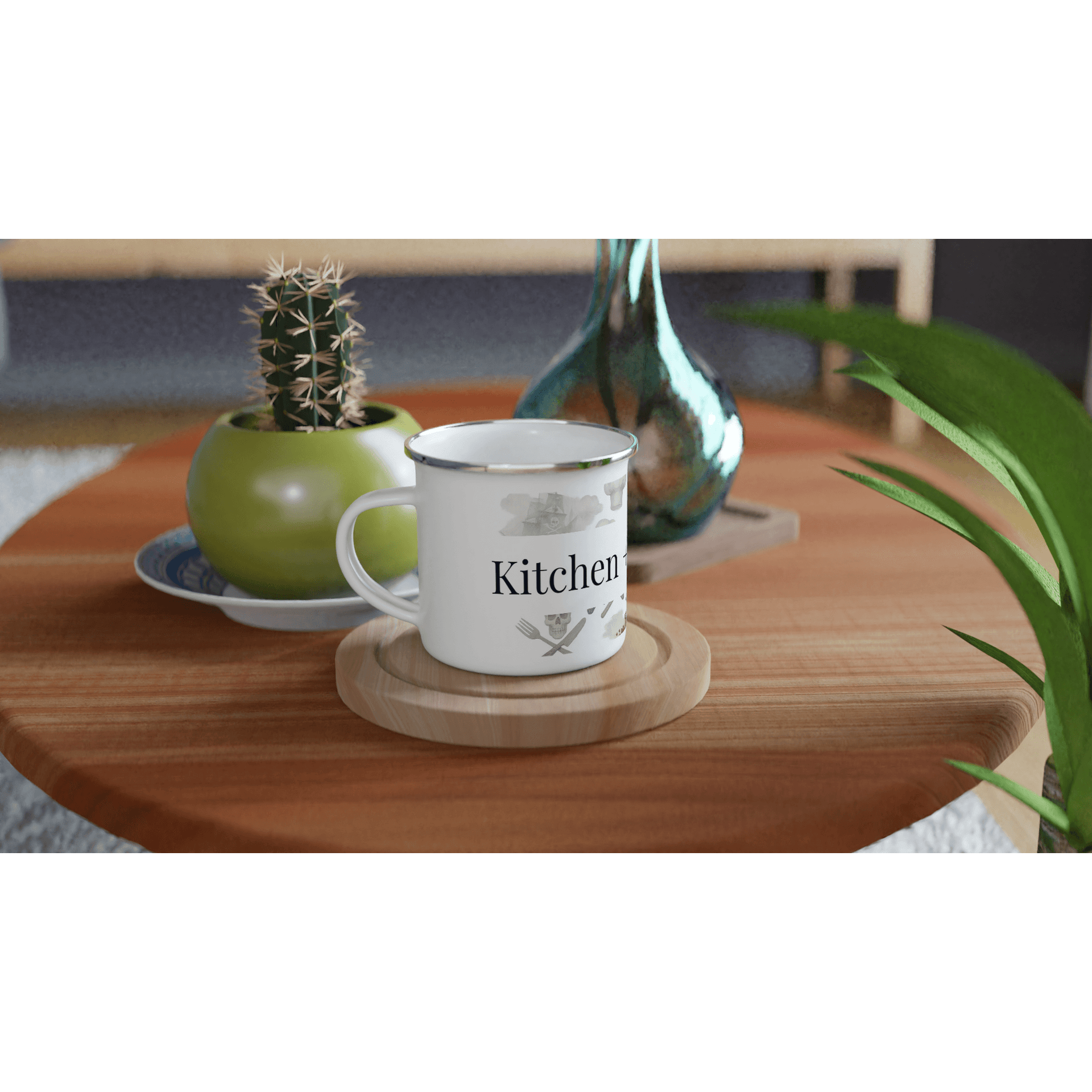 White 12oz Enamel Mug | Coffee Mugs | Kitchen + Metal