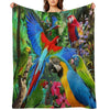 Parrots Throw Blanket