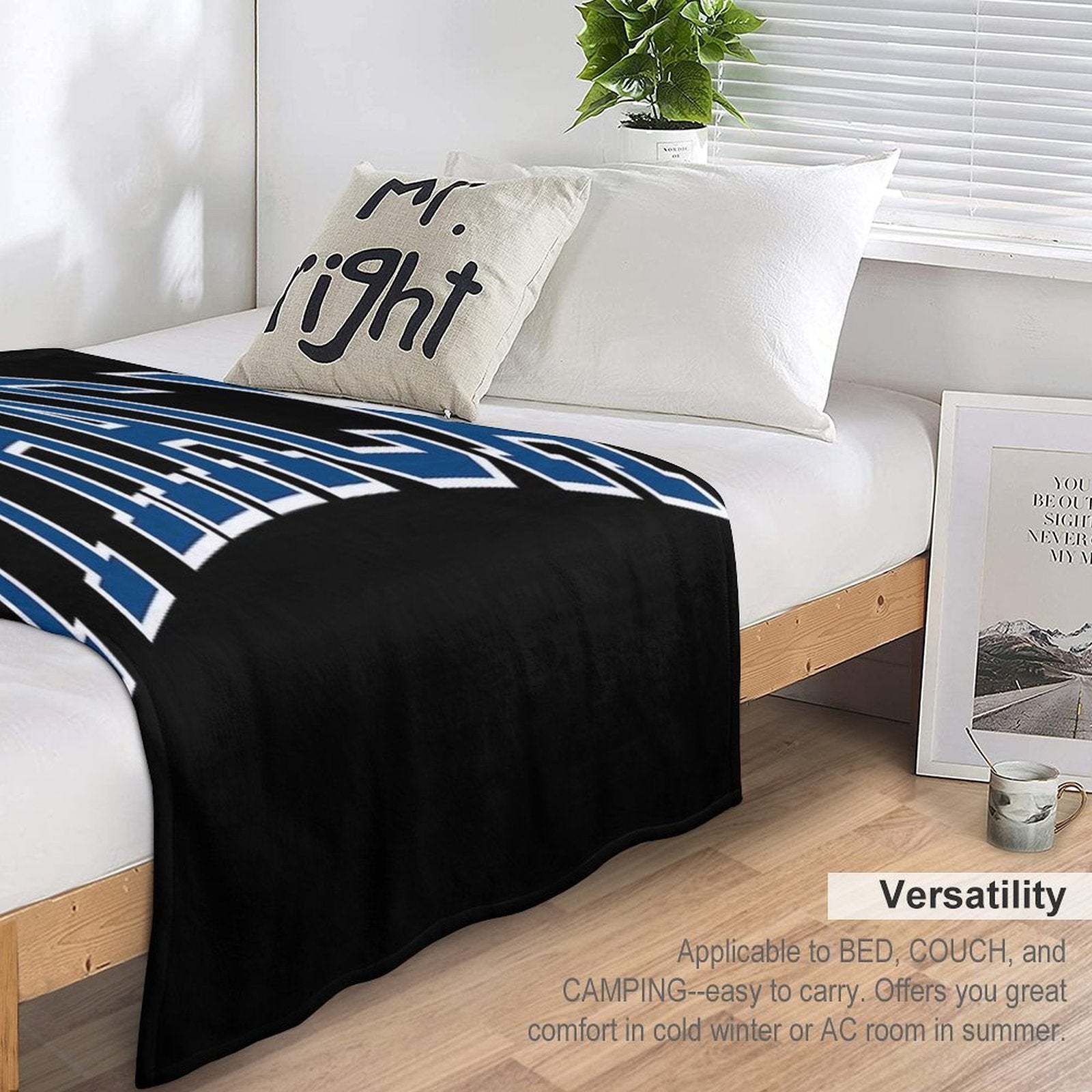 Ithaca - College Font Curved Travel-friendly Throw Blanket