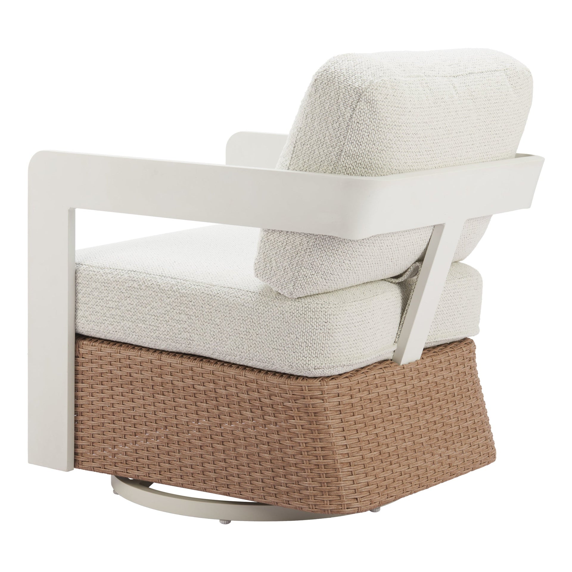 Gelo Swivel Chair White & Brown