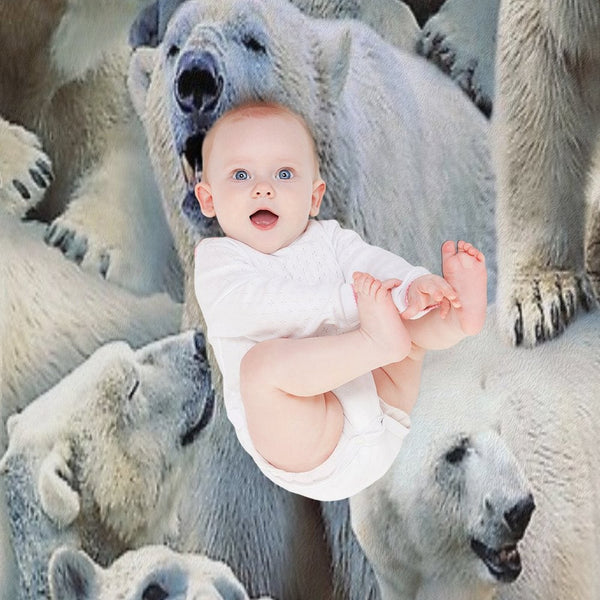 Polar Bears Wrinkle-free Throw Blanket
