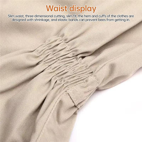 1 Set of Professional Ventilated Full - Body Beekeeping Suit with Gloves