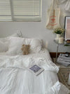 Solid color summer cool air-conditioned thin summer blanket - Milk white / 200 * 230cm (summer quilt+2 pillowcases)