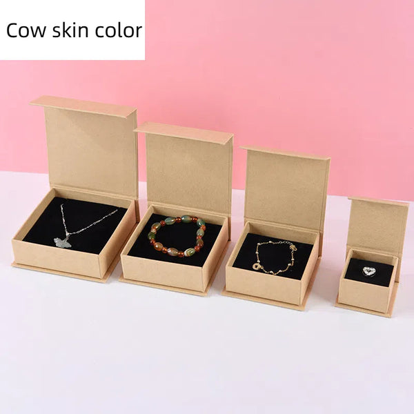 Flip up box jewelry packaging earrings rings necklaces storage gift boxes bracelets earrings paper boxes
