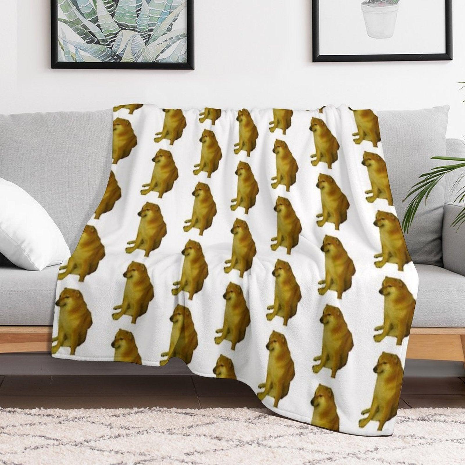 Cheems Throw Blanket