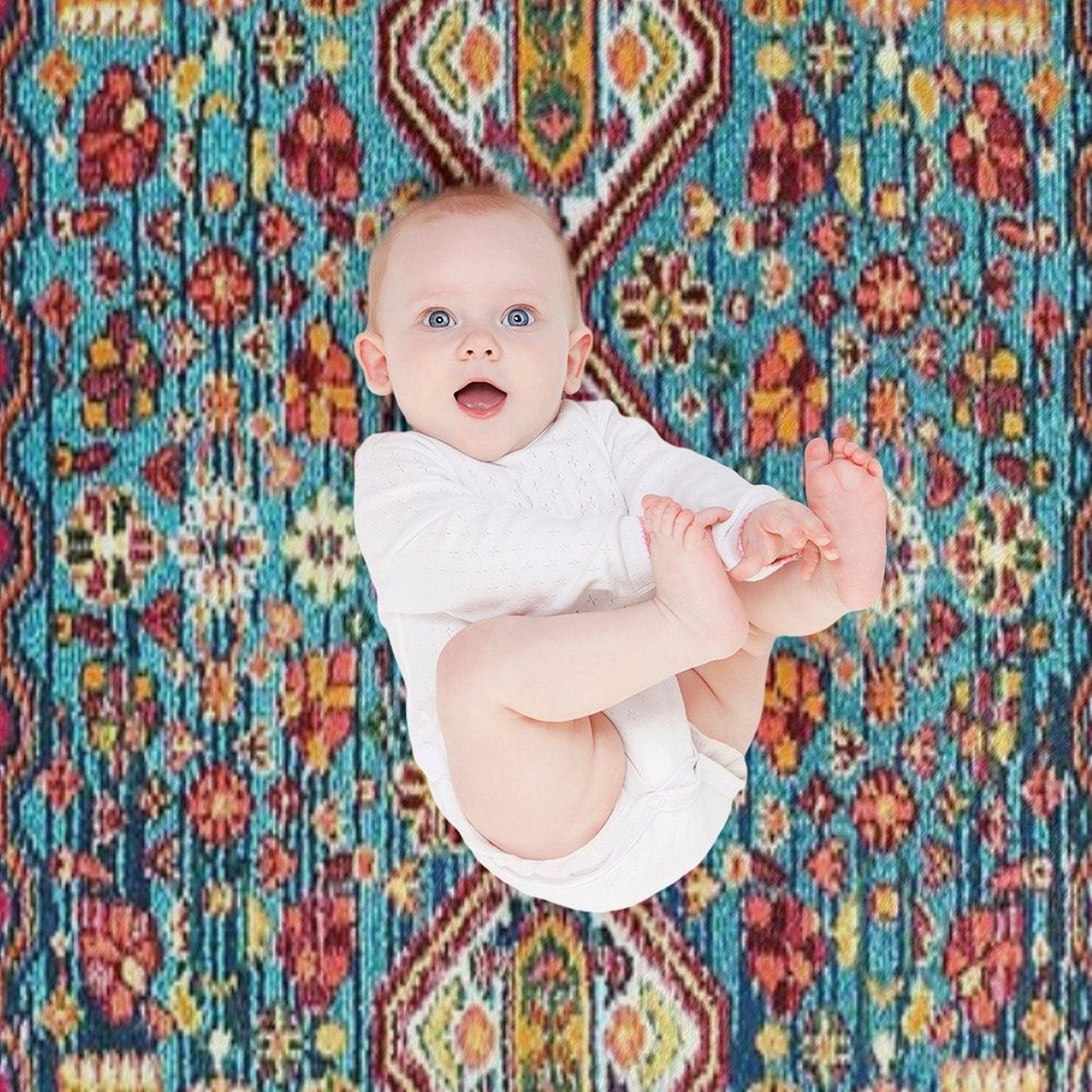 Heritage Moroccan Carpet Style Throw Blanket