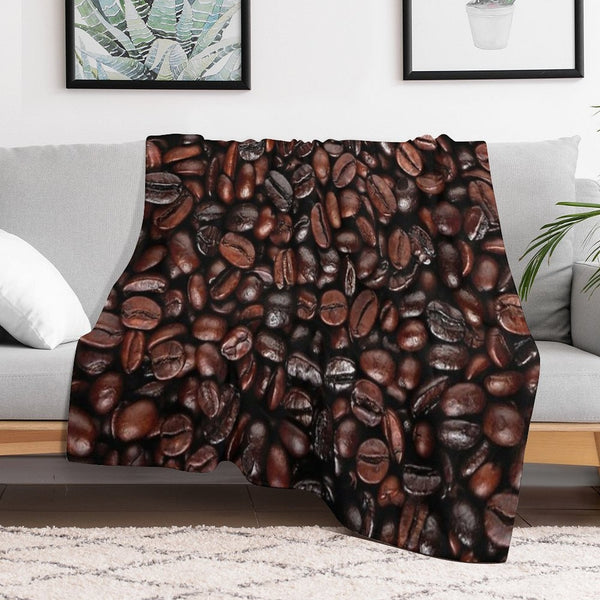Coffee Beans Background Compact Throw Blanket