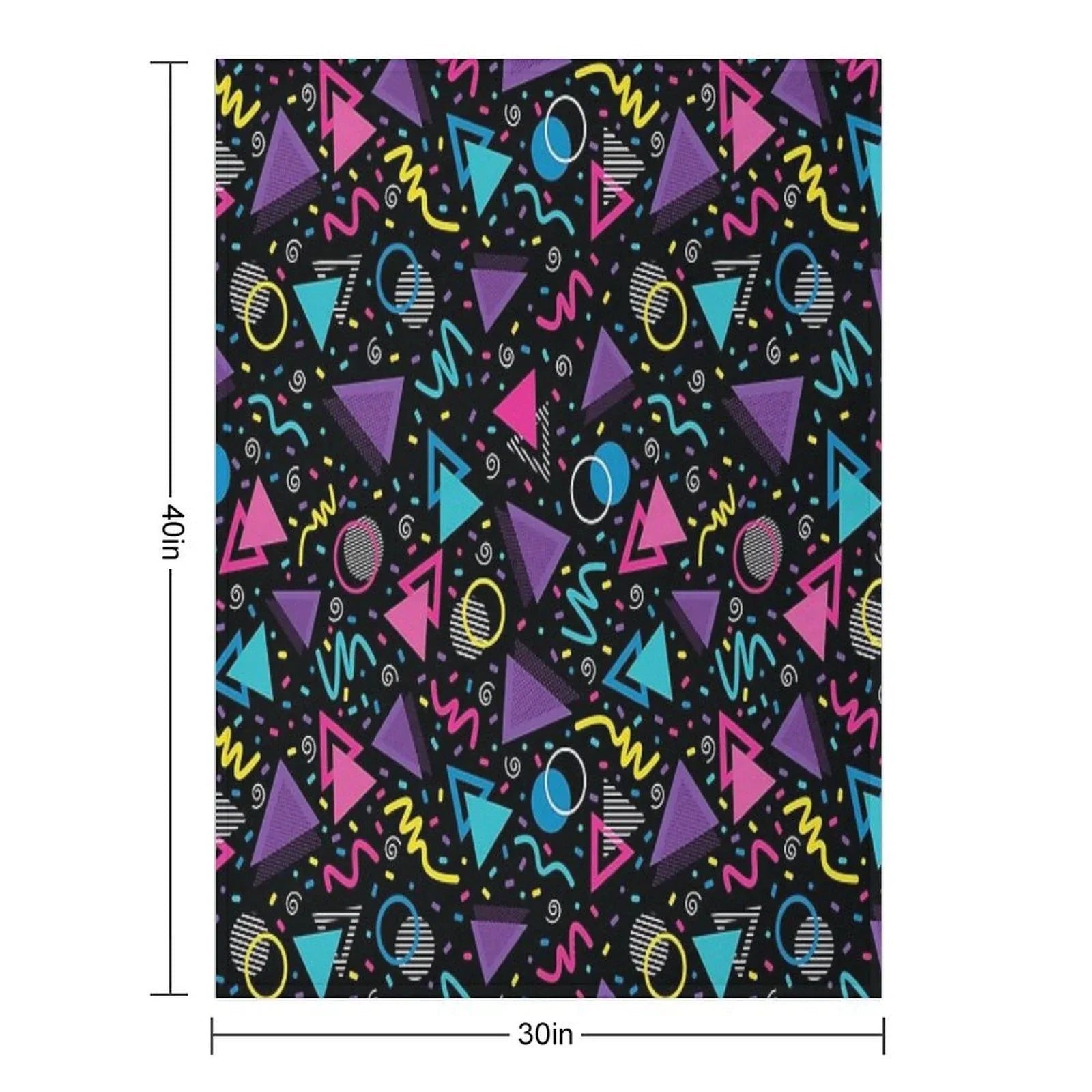 Neon Retro 90S Sprinkle Pattern Throw Blanket