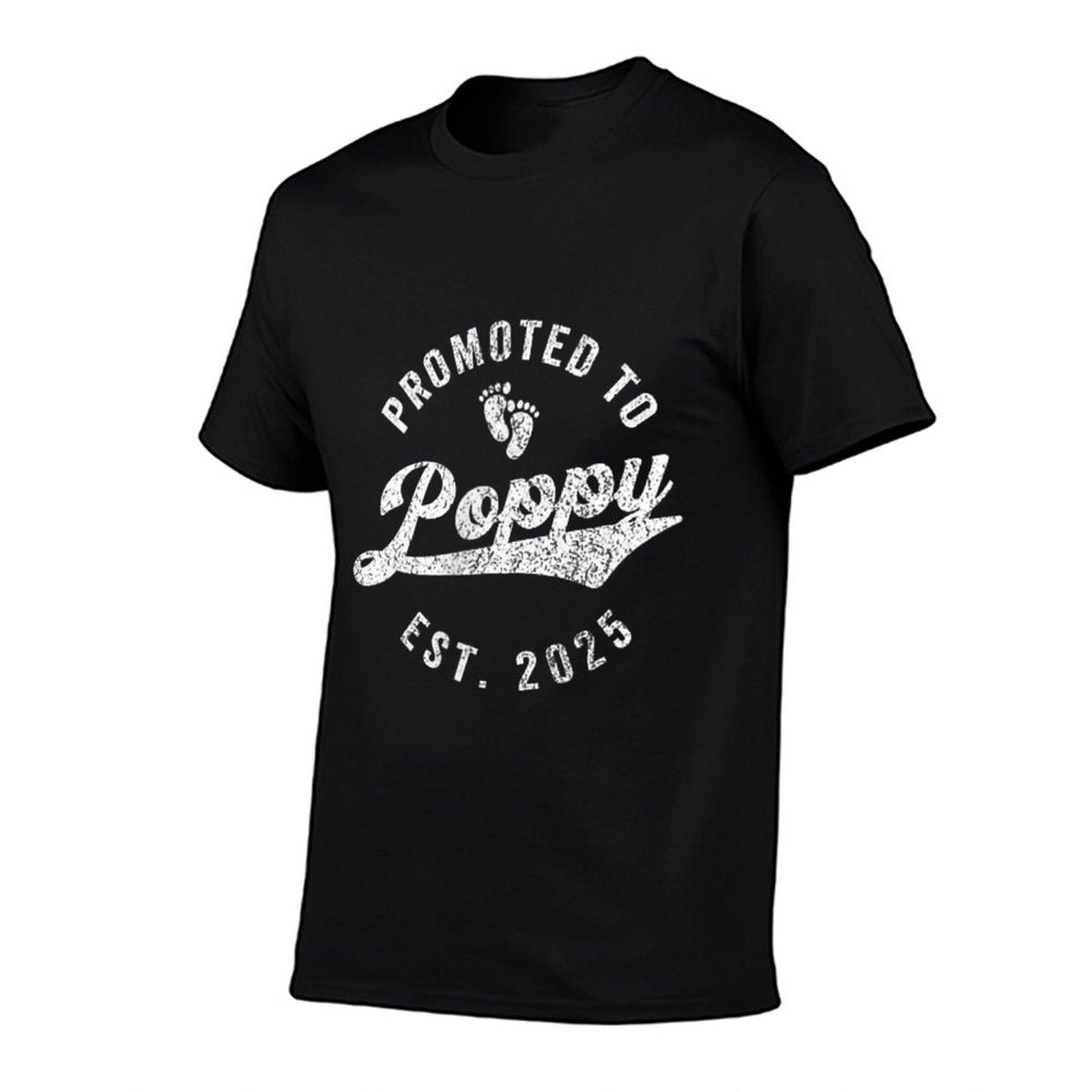 Promoted To Poppy Est. 2025 First Time Grandpa T-Shirt