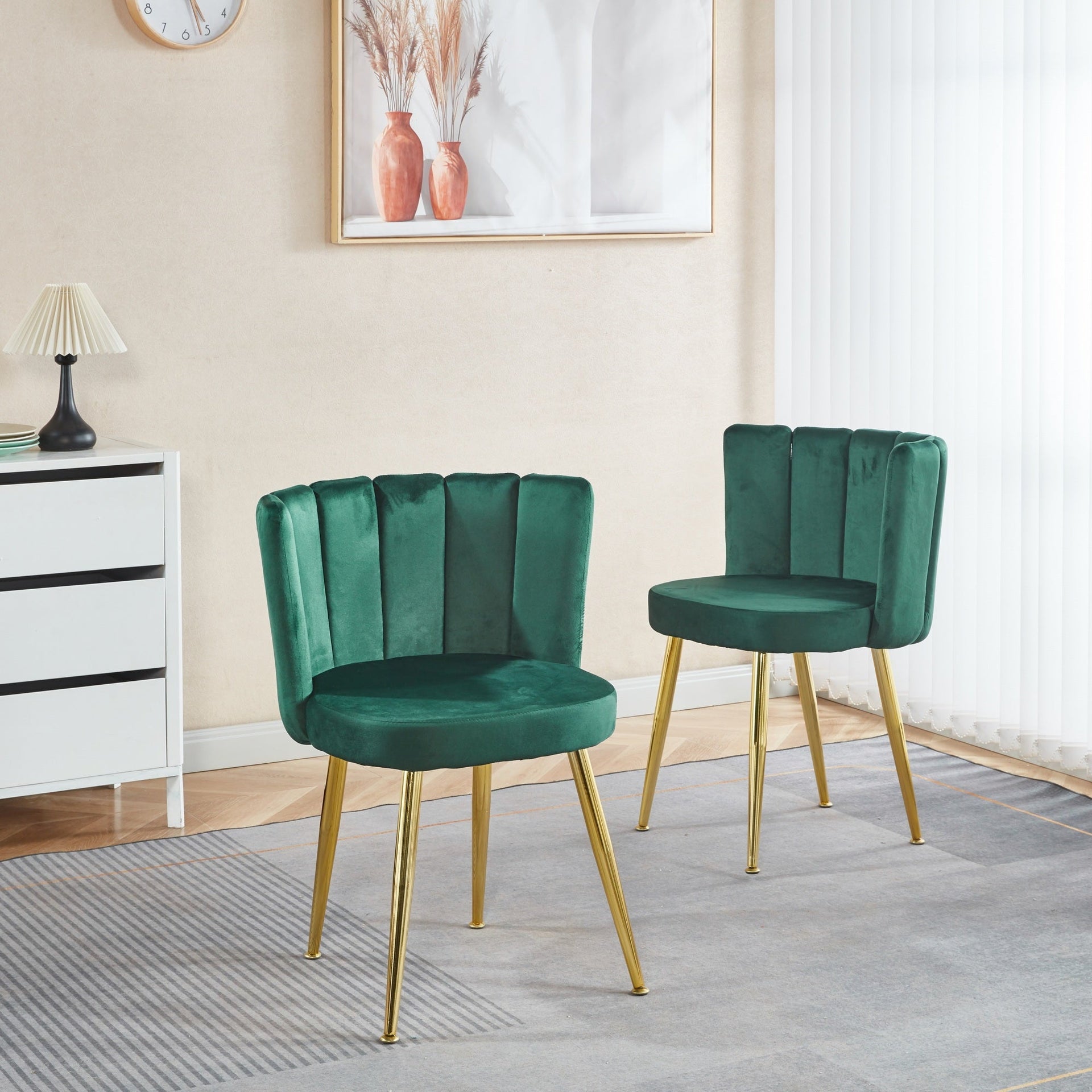 1+2,3pieces dining set, Table metal leg Mid-century Dining Table for 4-6 people With Glass Table Top, Pedestal Dining Table, End Table Leisure Coffee Table