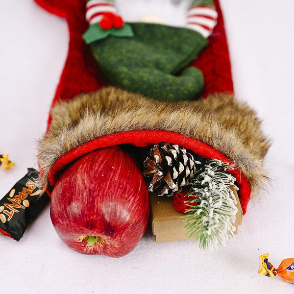 Christmas decoration products, faceless doll plush Christmas socks, creative faceless doll gift socks, elderly socks