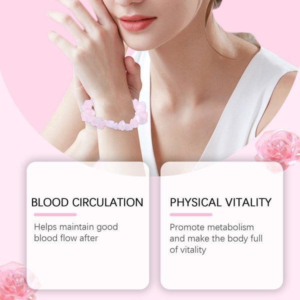 Powder Crystal Bracelet Hand Decoration Clothing Accessories Pink Beads Personality Trend Match