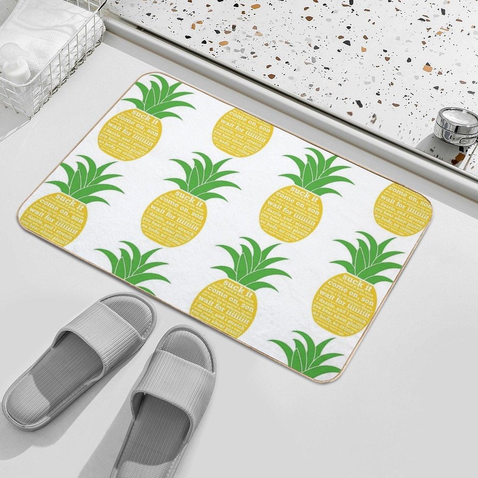 Psych Quotes Pineapple Bath Mat