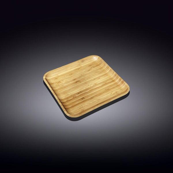 Set Of 12 Bamboo Square Plate 4