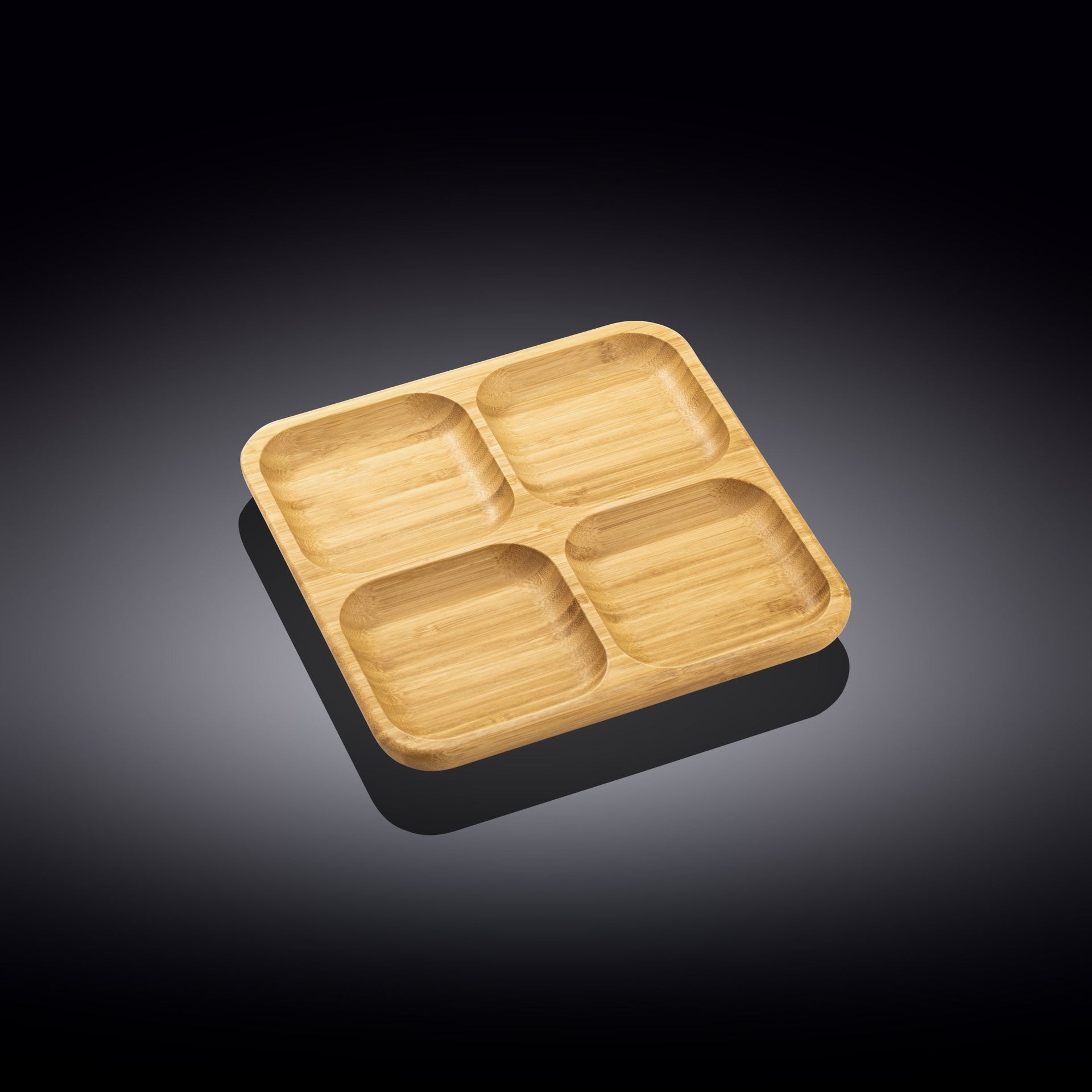 Bamboo Square Divided Dish / Bento box 8.5