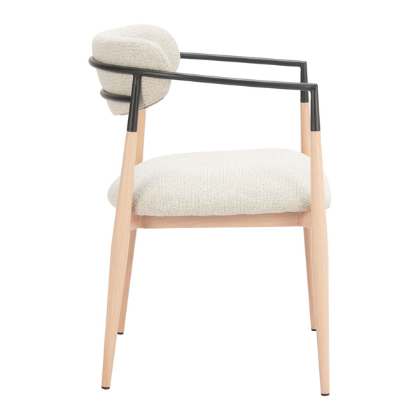 Equinox Dining Chair Oyster Gray & Natural