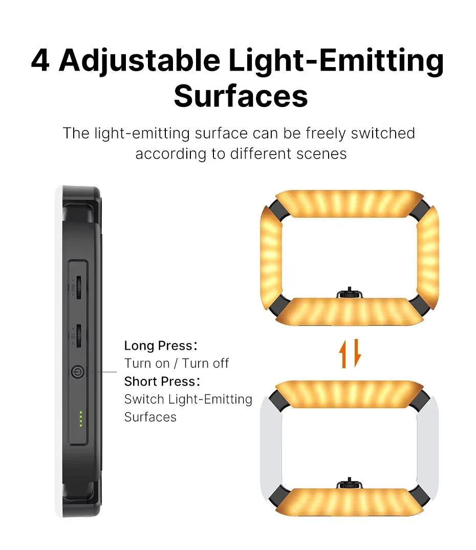 Ulanzi U200 Camera Ring Light Video Rig Handheld Camera Led Light for Video Recording