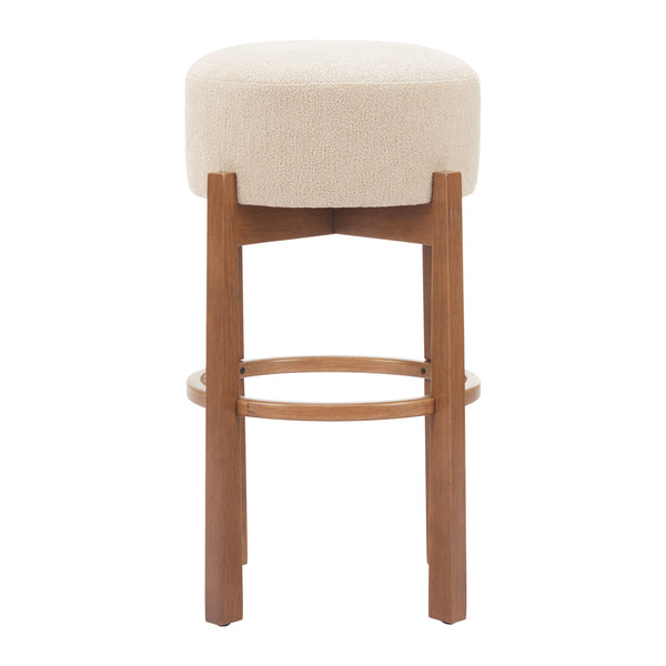 Nade Barstool (Set of 2) Beige & Walnut