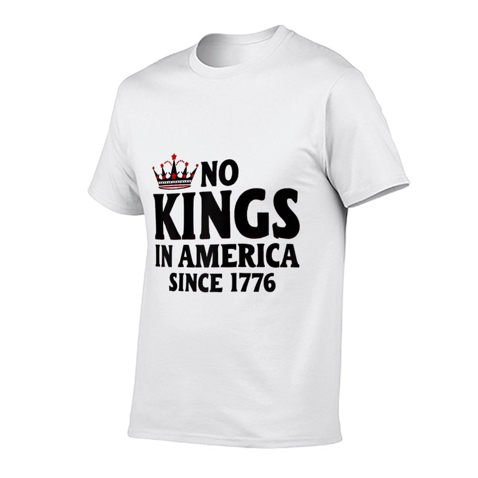 No Kings In America Since 1776 Raglan Baseball  Summer-ready Fabric T-Shirt