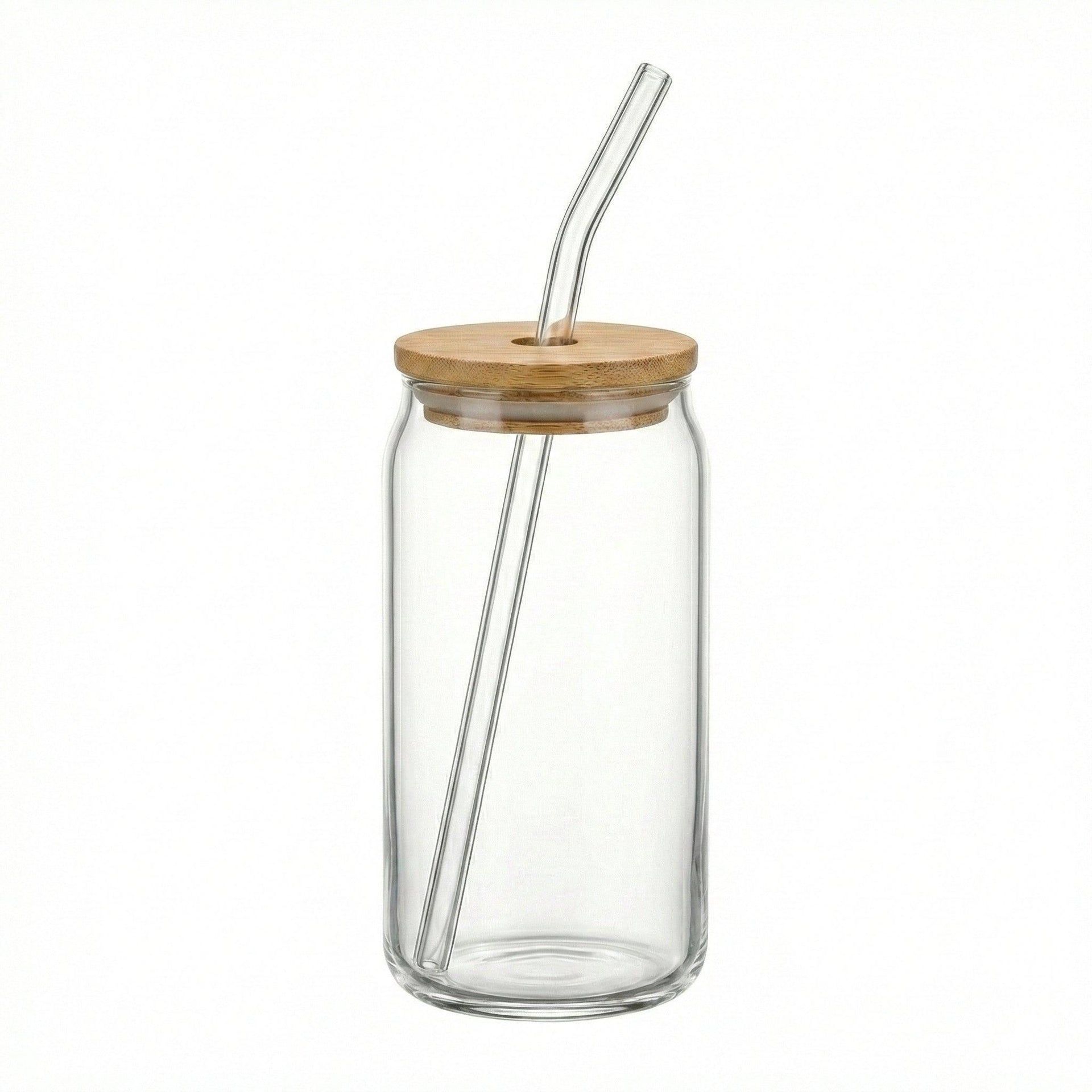 Avalon Set of 4 Glass Sippers - 18oz. with Bamboo Lid