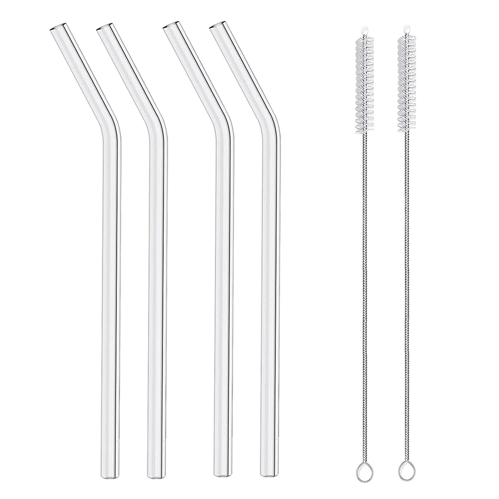 Avalon Set of 4 Glass Sippers - 18oz. with Bamboo Lid