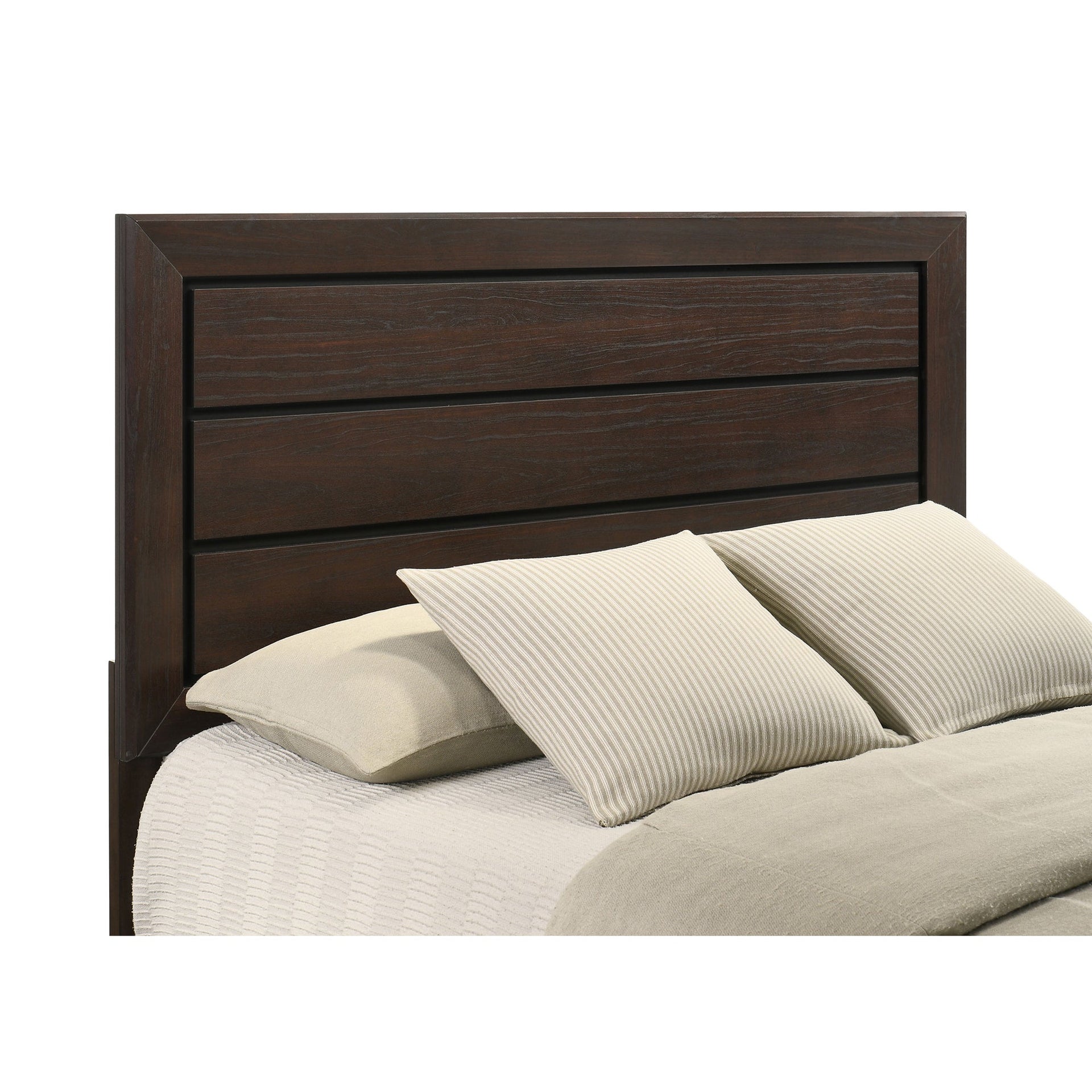 Villeparisis Dark Cocoa Eastern King Panel Bed