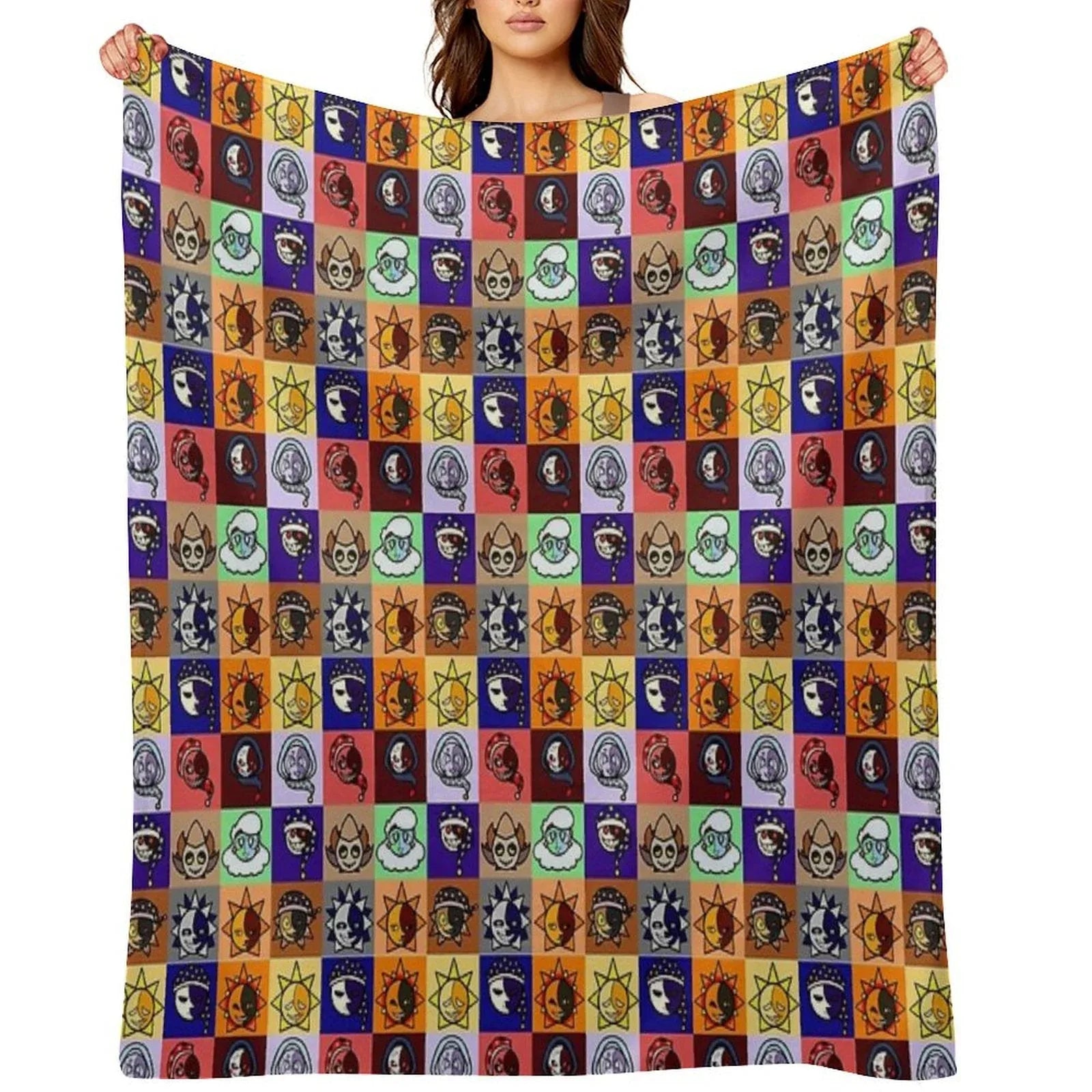 Sun And Moon Show Gang Throw Blanket