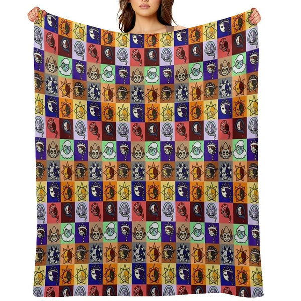 Sun And Moon Show Gang Throw Blanket