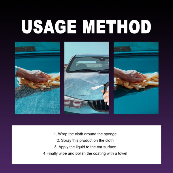 Purple Coating Agent Automotive Scratch Finish Cleaning Dust Reconditioning Polishing Maintenance Coating Agent