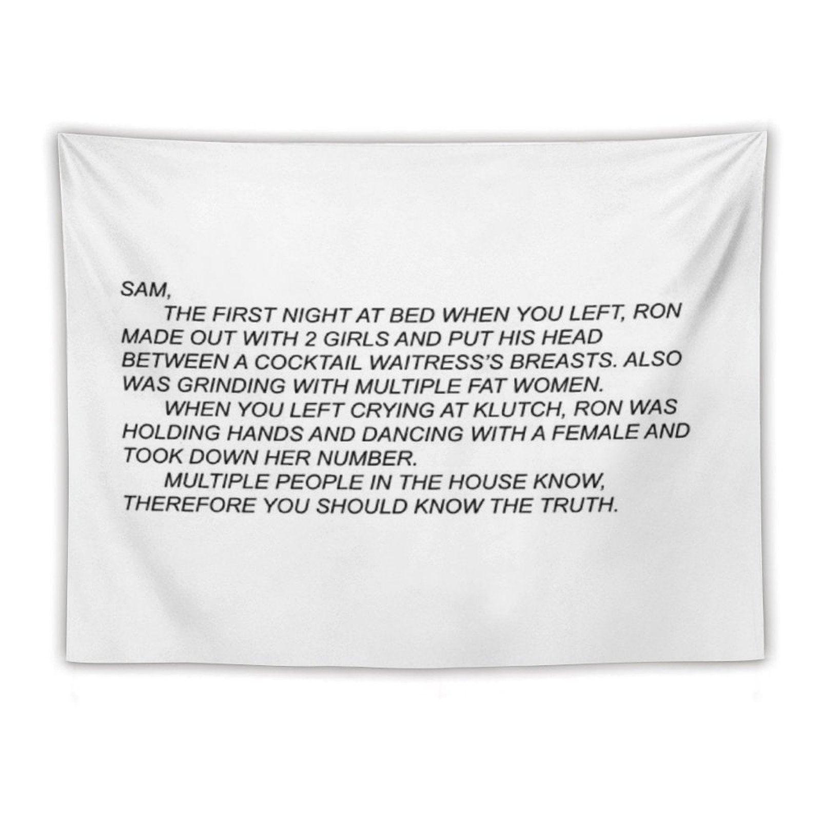 The Note Wall Tapestry Jersey Shore Tapestry