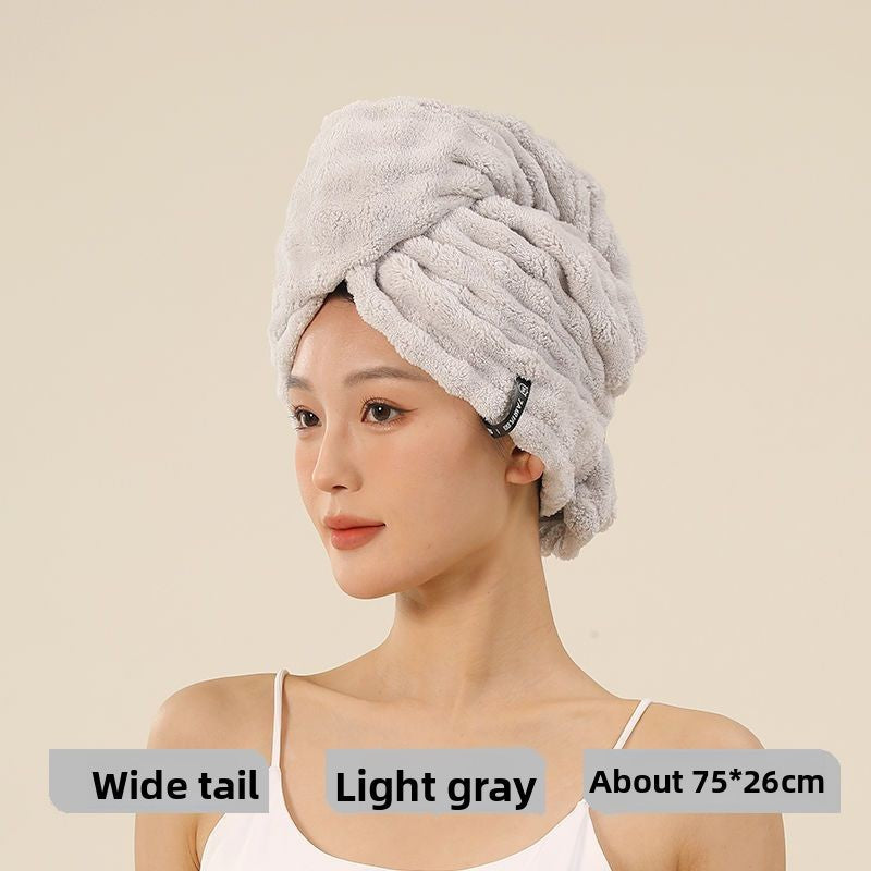 French Style Dry Hair Cap for Adults, Extra Large and Thick, Strong Water Absorption, Quick Drying Hair Care, One-Piece Head Wrap Dry Hair Towel