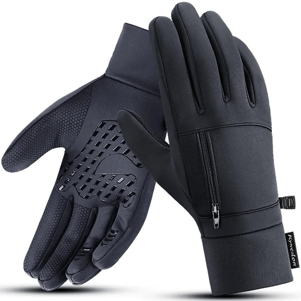 Outdoor warm cold windproof riding gloves touch screen windproof and anti-skid women's velvet full finger gloves