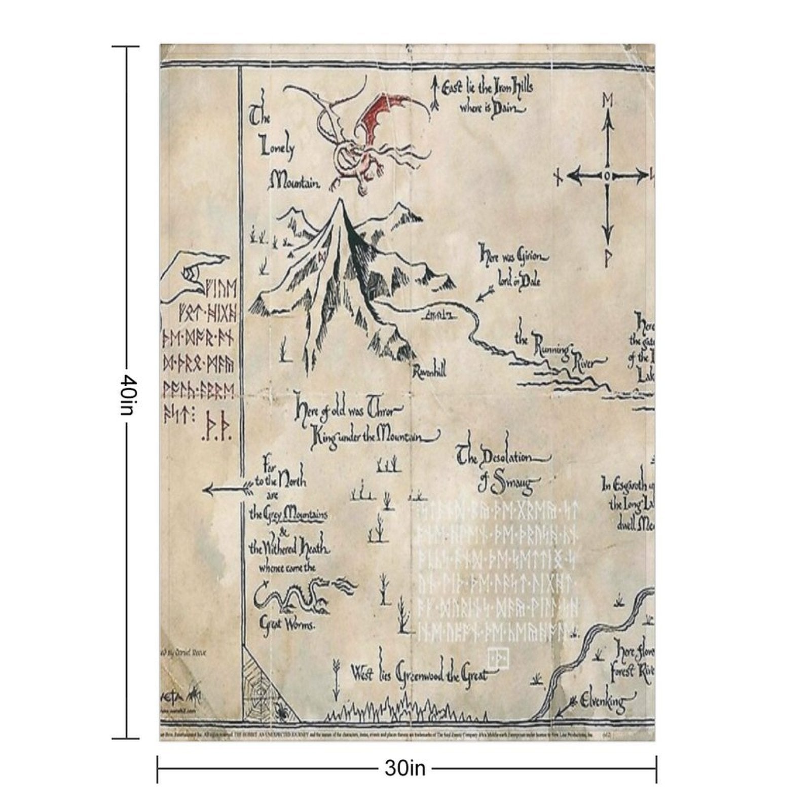 The Map of Live Multi-functional Throw Blanket