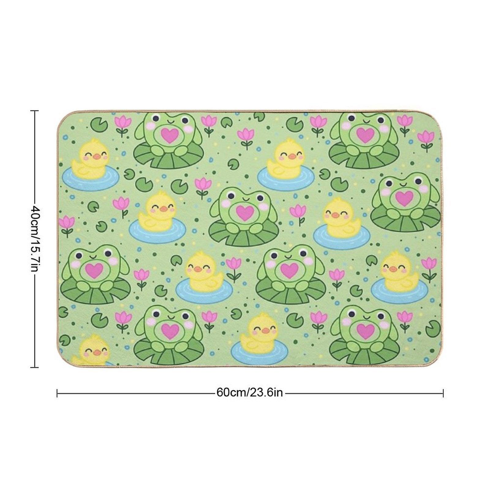 Green Froggo Design  Easy To Clean Bath Mat