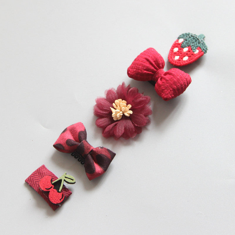 Children's Girls Hair Clip Headwear Crown Korean Little Princess Hair Ornaments Baby Hair Clip Set