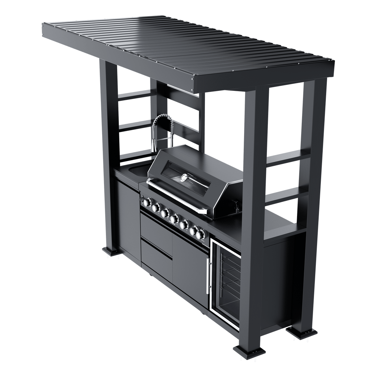 94-Inch Deluxe Stainless Steel Gas Outdoor Kitchen Barbecue Grill