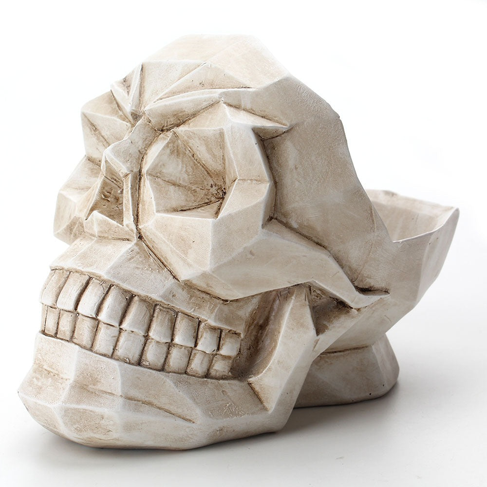 Skull desktop organizer storage box phone holder
