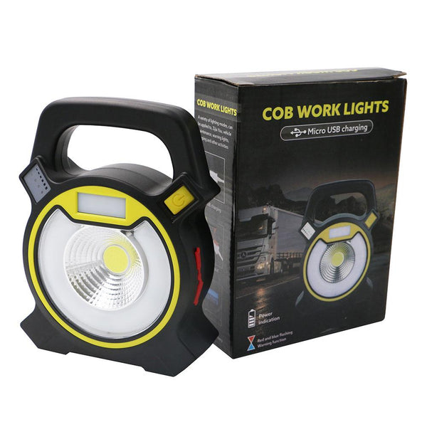 30W COB LED Portable Spotlight Searchlight USB Rechargeable Handheld Work By 18650 Portable Lantern