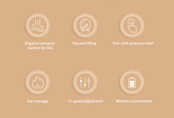 12 Levels Electric Intelligent Scraping Cupping Device Household Wireless Cup Instrument Painless Dredge Meridians Health Care