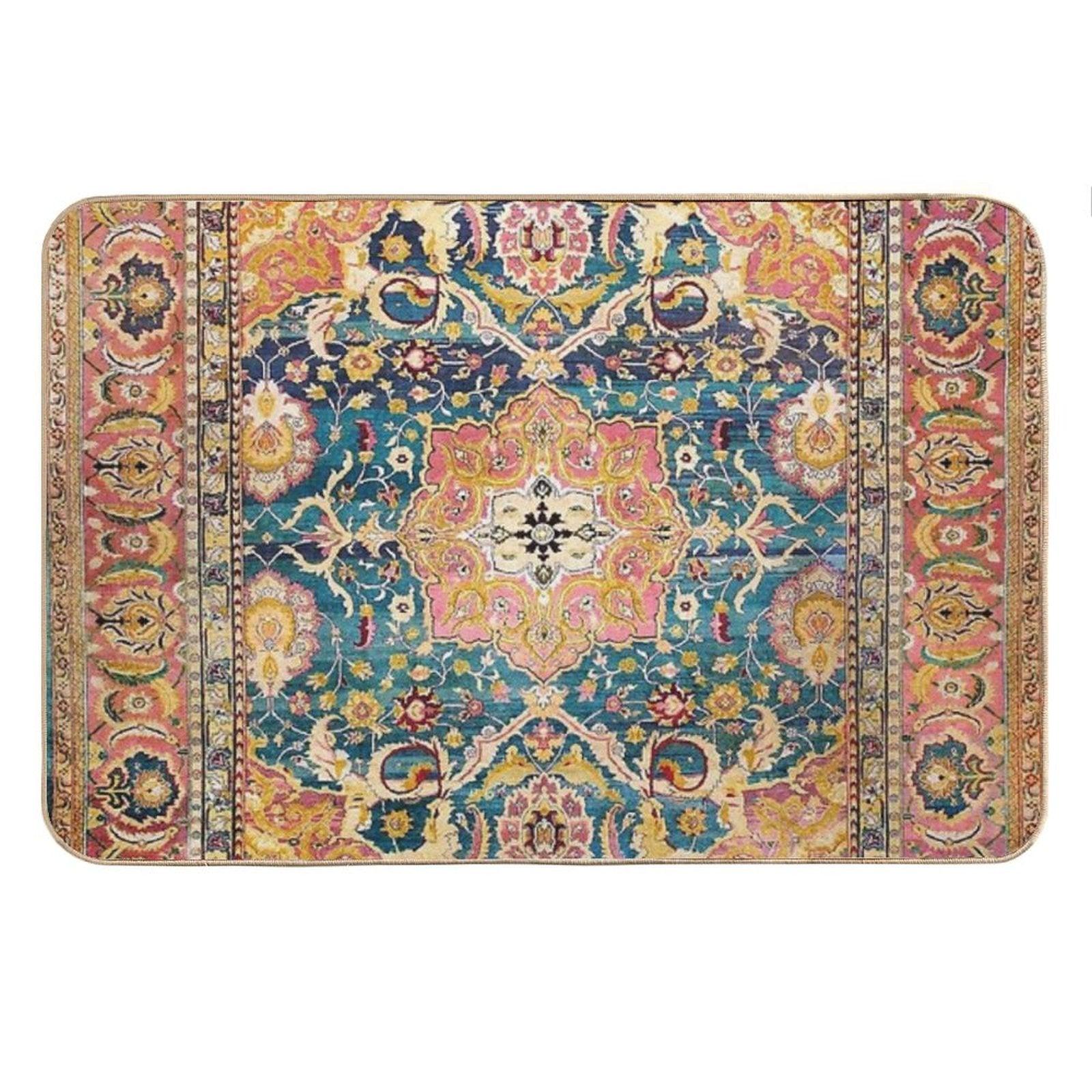 Amritsar Punjab North Indian Rug Print Bath Mat