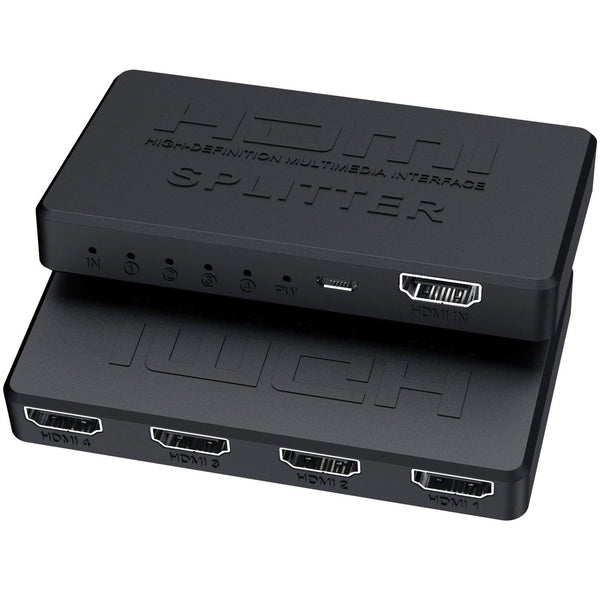 HDMI splitter 1/4 4K mini HDMI 1/4 splitter HD video on screen