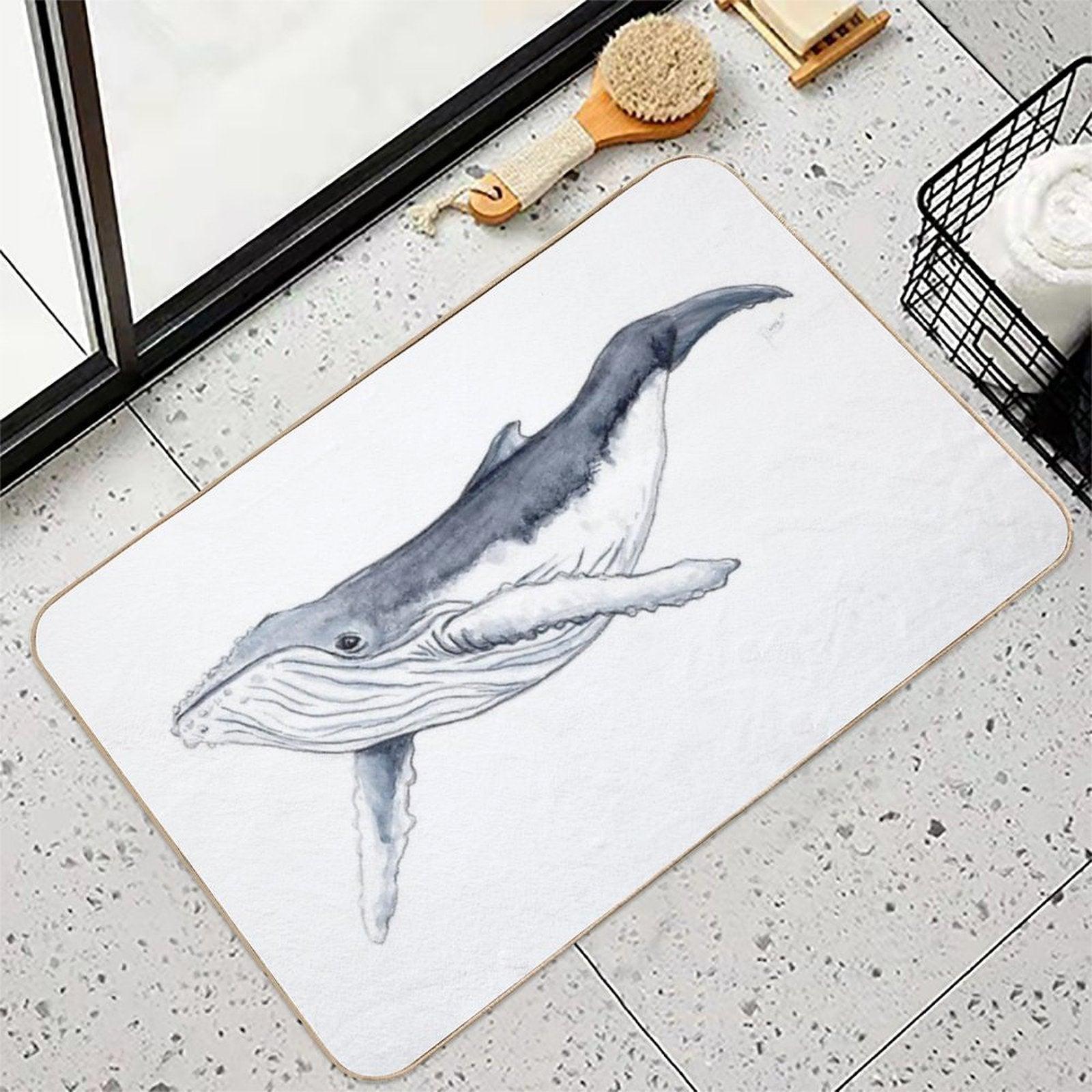 Humpback Whale Baby  Odorless Bath Mat