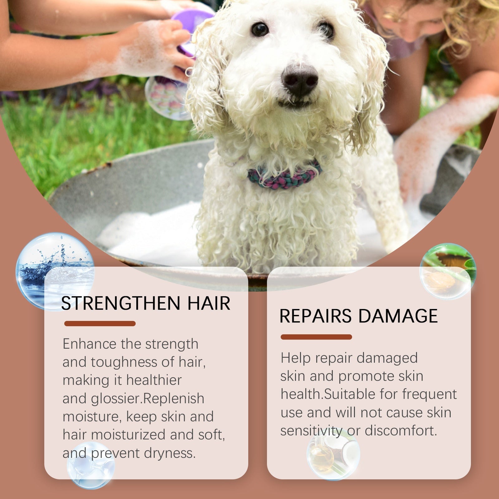 Dog Shampoo for Gentle Cleaning and Nourishing Soft Fur