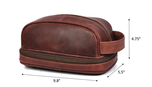 Akron Leather Toiletry Bag - Gifts for You 'n Me