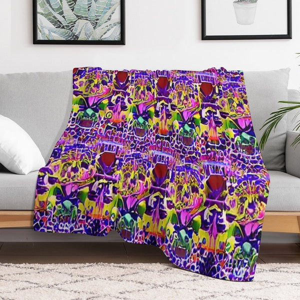 Abstract Patterns Warm Colors Premium Throw Blanket