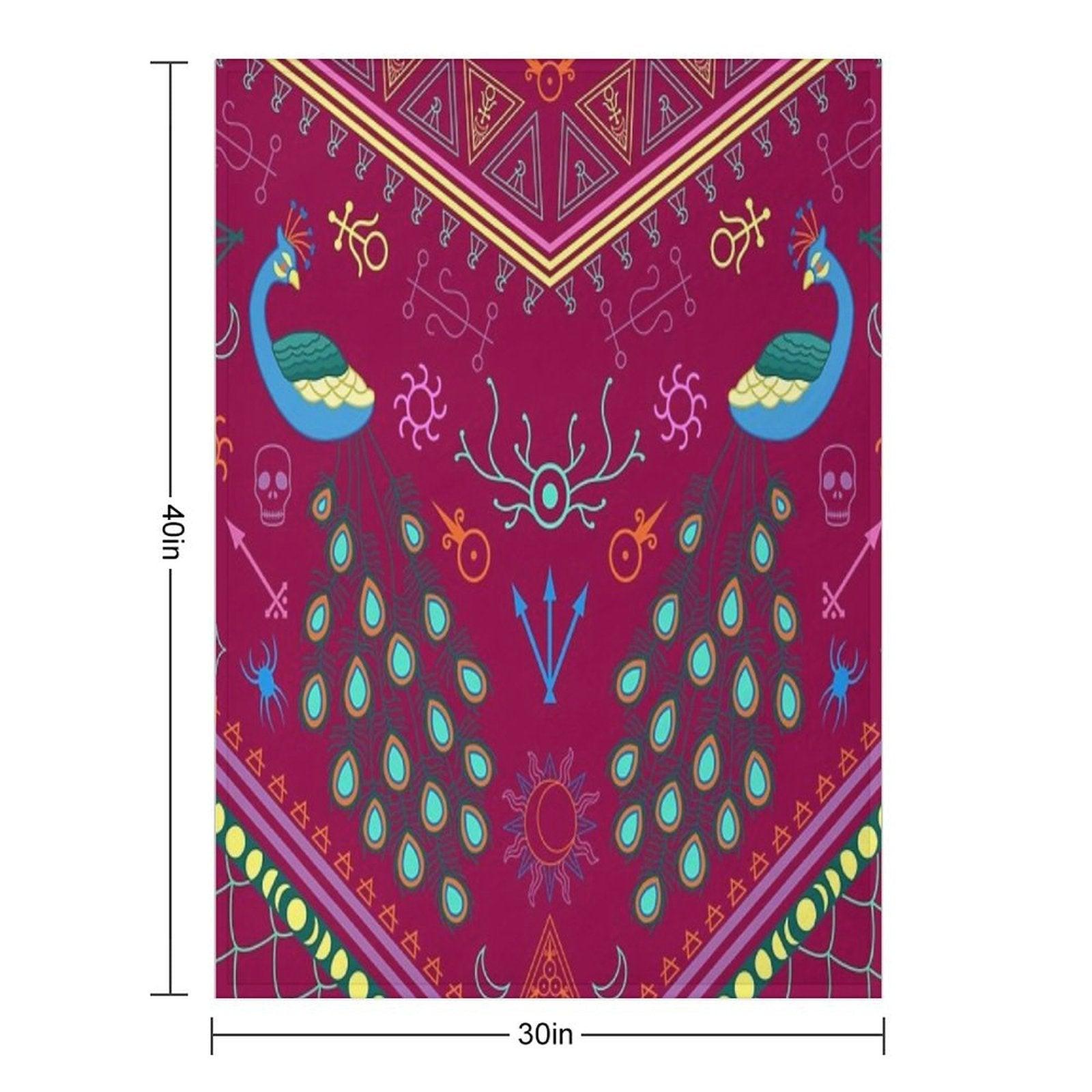 Mollymauk Tealeaf Inspired Print Throw Blanket