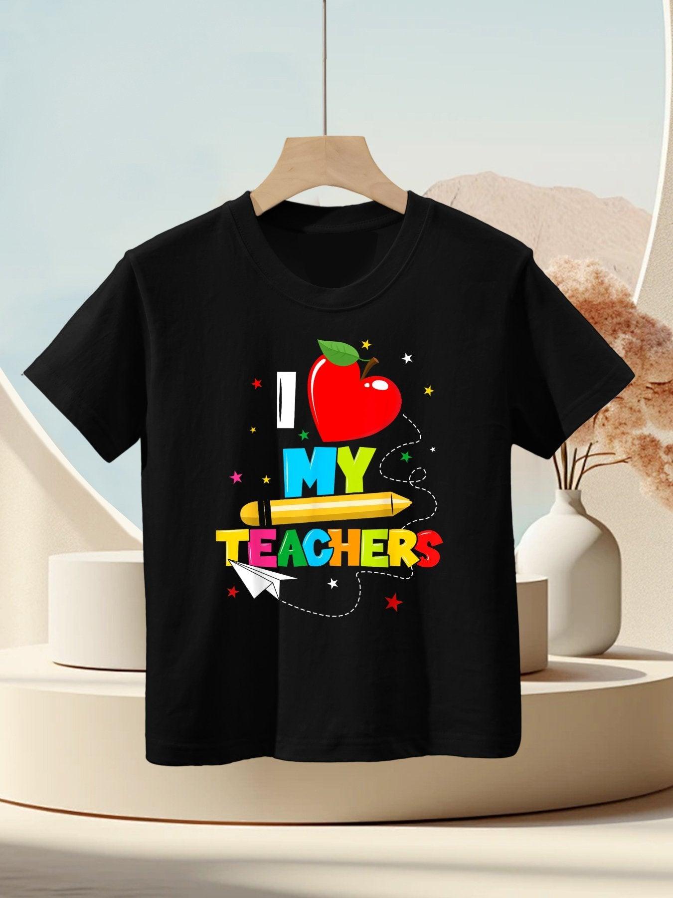 Kidsns Graduation I Heart My Teachers I Love My Teachers Kids T-Shirt