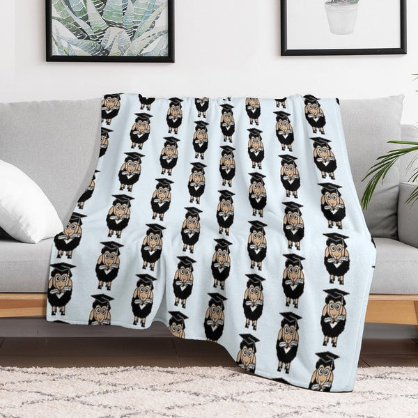 Sheep High School Certificate College Graduation Shrink-resistant Throw Blanket