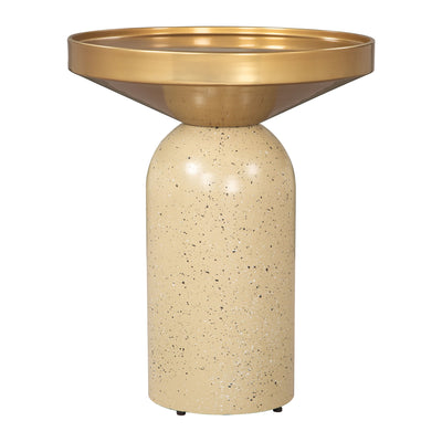 Cendre Side Table Gold & Beige